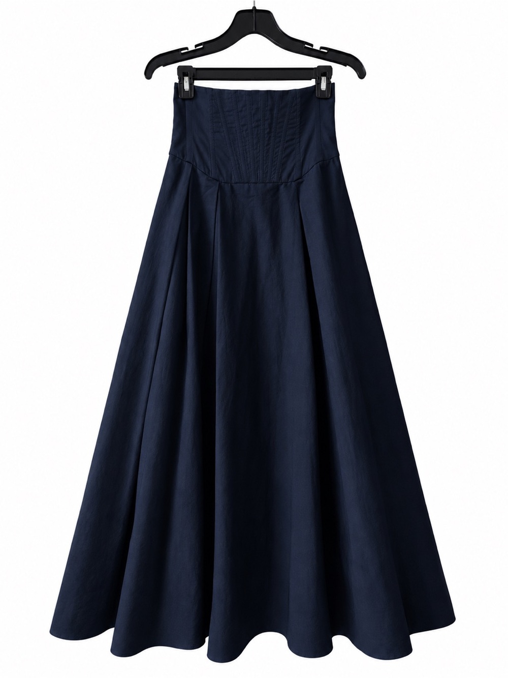 Gabriela Hearst navy high waisted skirt